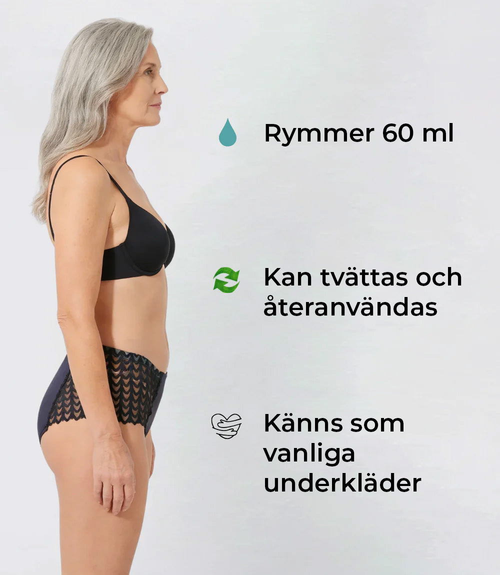 Inkontinensbyxor – Ekologisk bomull – 100 % läckagesäkra
