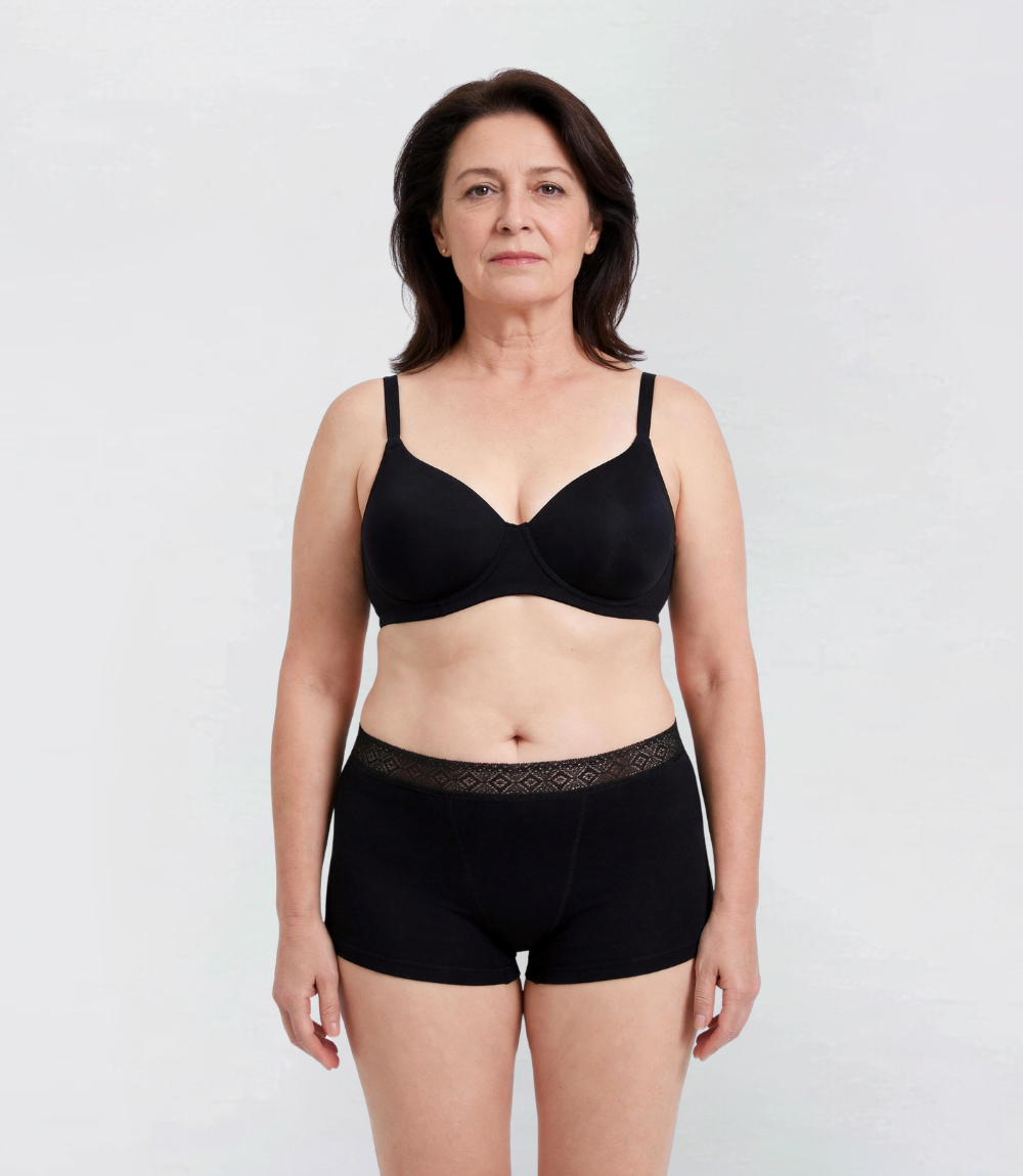 Boyshorts med spets – Tjock – 100 % Läckagefri