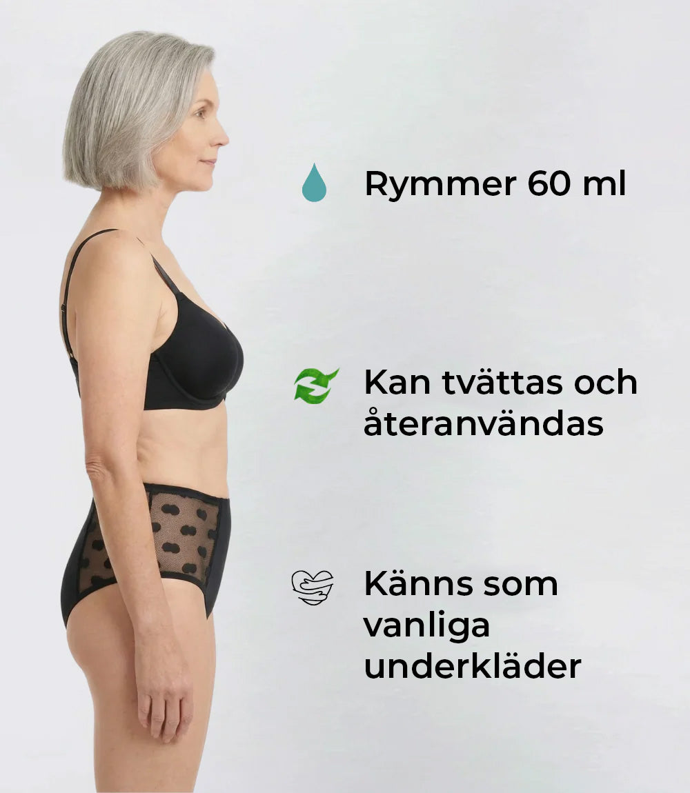Inkontinensbyxor – Ekologisk bomull – 100 % läckagesäkra